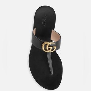 Gucci Women’s Marmont Leather Thong Sandal sz 9
